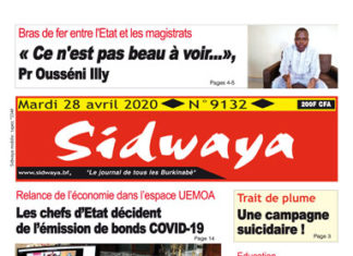 Une Sidwaya du 28 04 2020