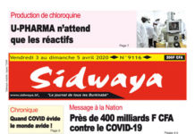 Une Sidwaya du 03 04 2020