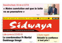 Une Sidwaya du 30-04 au 03-05-2020