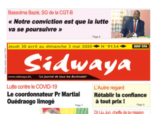 Une Sidwaya du 30-04 au 03-05-2020