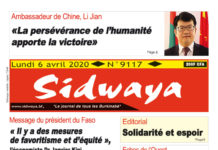 Une Sidwaya du 06 avril 2020