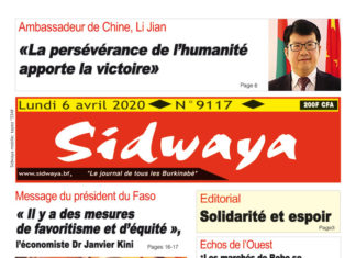 Une Sidwaya du 06 avril 2020