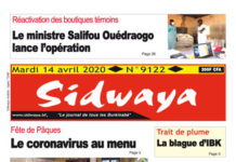 une Sidwaya du 14 04 2020