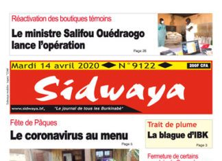 une Sidwaya du 14 04 2020