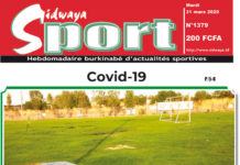 Une Sidwaya Sport du 31 mars 2020