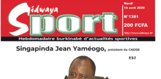 Une Sidwaya Sport du 14 avril 2020