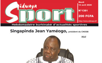 Une Sidwaya Sport du 14 avril 2020