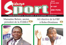 Une Sidwaya Sport du 26 mai 2020