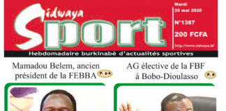 Une Sidwaya Sport du 26 mai 2020