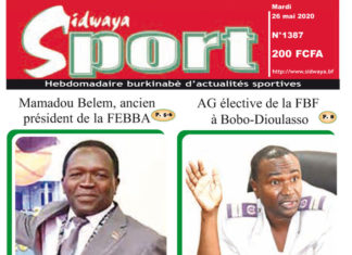 Une Sidwaya Sport du 26 mai 2020