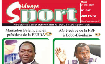 Une Sidwaya Sport du 26 mai 2020