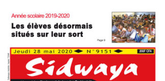 Une sidwaya du 28 05 2020