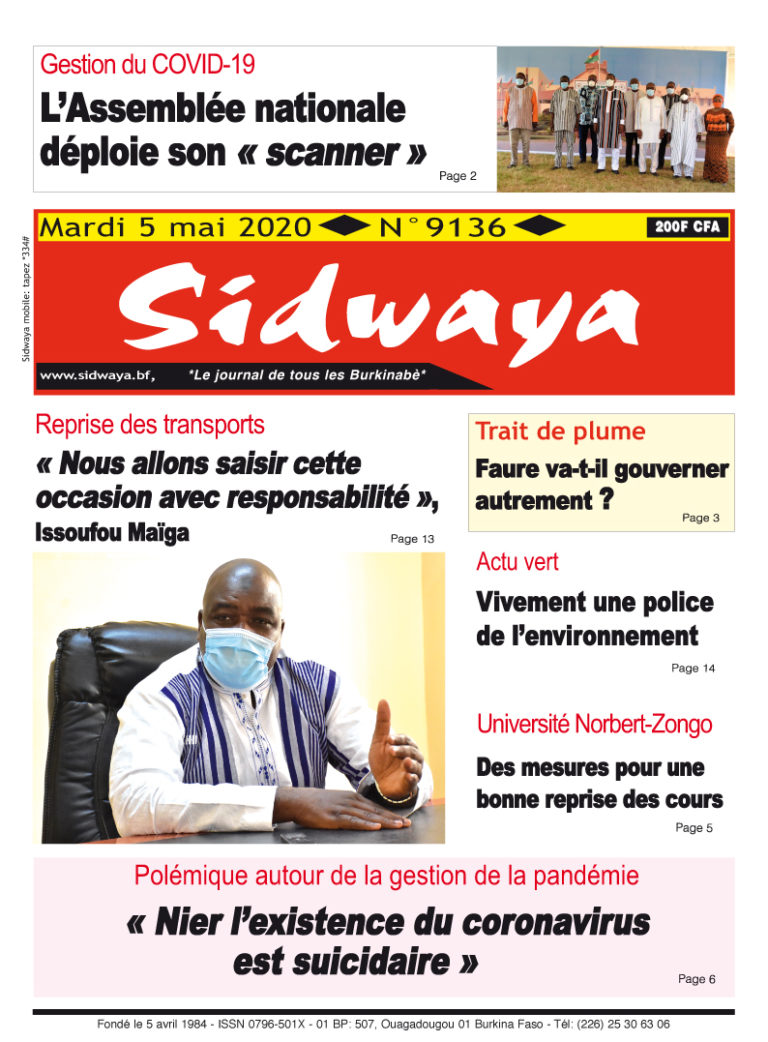 Une du 5-05-2020