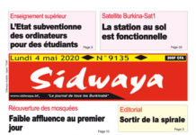 Une Sidwaya du 04 05 2020