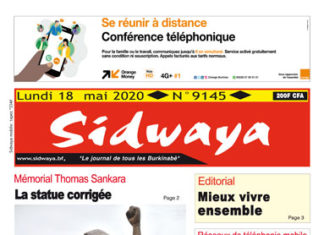 Une Sidwaya du 18 05 2020