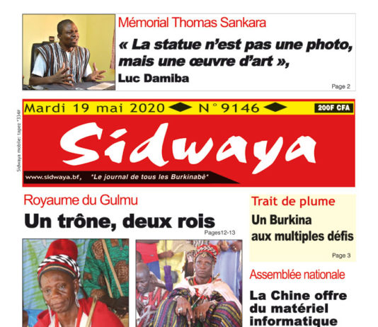 Une Sidwaya du 19 mai 2020