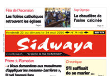 Une sidwaya du 22 05 2020