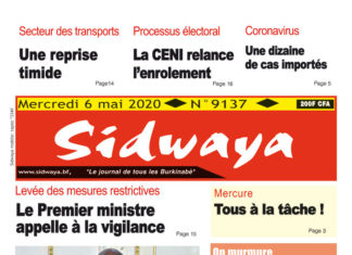 Une Sidwaya du 06 mai 2020