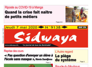 Une sidwaya du 07 05 2020