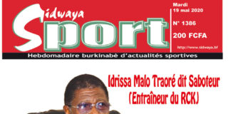 Une Sidwaya Sport du 19 mai 2020