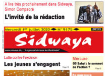 Une sidwaya du 1er 07 2020