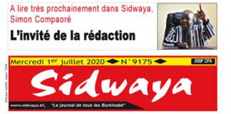 Une sidwaya du 1er 07 2020