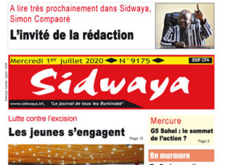 Une sidwaya du 1er 07 2020