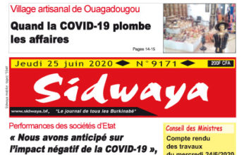 Une du 25-06-2020