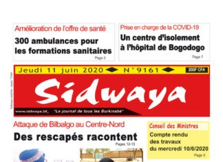 Une Sidwaya du 11 juin 2020