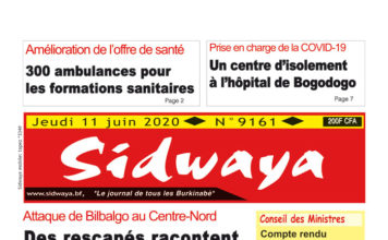 Une Sidwaya du 11 juin 2020