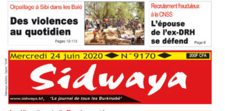 Une Sidwaya du 24 juin 2020