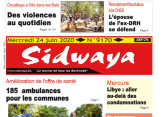 Une Sidwaya du 24 juin 2020