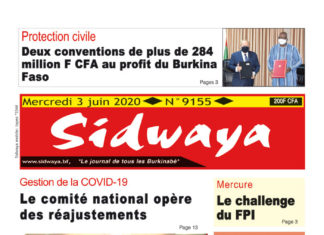 Une Sidwaya du 03 juin 2020