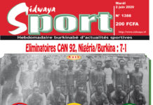 Une Sidwaya Sport du 02 juin 2020