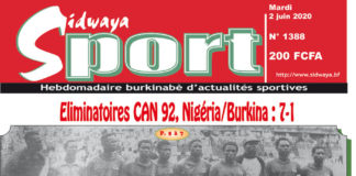 Une Sidwaya Sport du 02 juin 2020