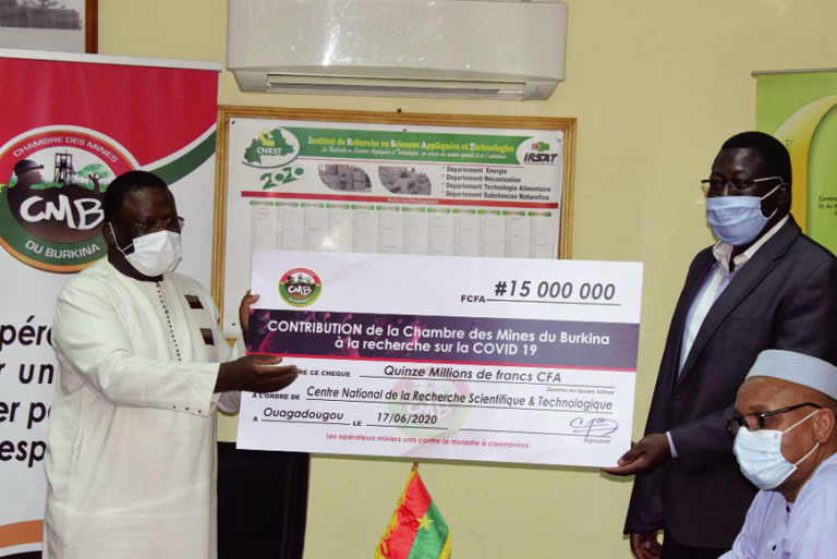 COVID-19: la Chambre des  mines apporte 15 millions F CFA