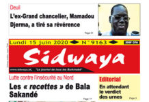 Une sidwaya du 15 06 2020