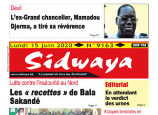 Une sidwaya du 15 06 2020