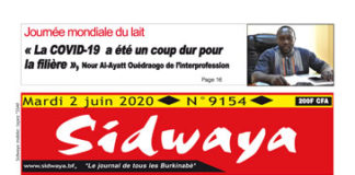 Une sidwaya du 02 06 2020