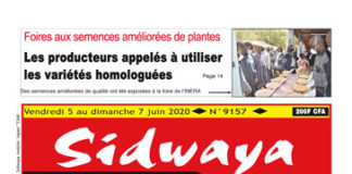 Une sidwaya du 05 06 2020