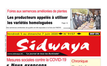 Une sidwaya du 05 06 2020