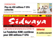 Une Sidwaya du 08 juin 2020