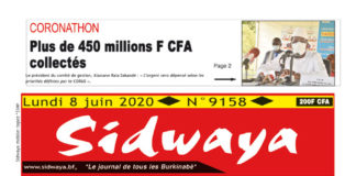 Une Sidwaya du 08 juin 2020