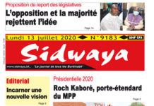 Une Sidwaya du 13 07 2020