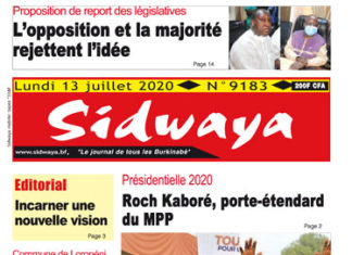 Une Sidwaya du 13 07 2020