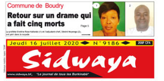 Une Sidwaya du 16 07 2020