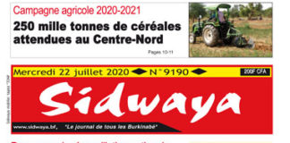 Une sidwaya du 22 07 2020