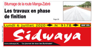 Une Sidwaya du 06 07 2020