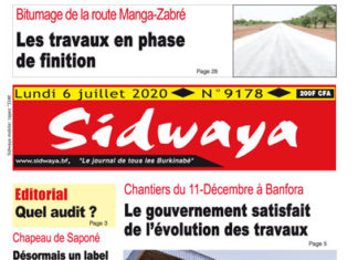 Une Sidwaya du 06 07 2020