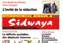 Une Sidwaya du jeudi 02 juillet 2020